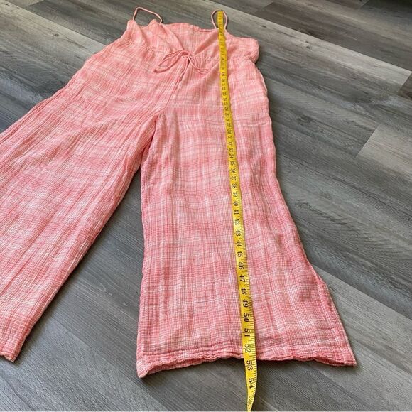 Urban Outfitters Audra Jumpsuit Gingham Plaid Medium Party Vacation Boho - Picture 12 of 15
